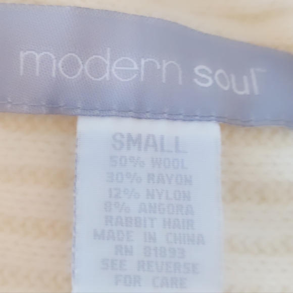 Modern Soul Wool Blend Twin-set Cream Small - Picture 16 of 16